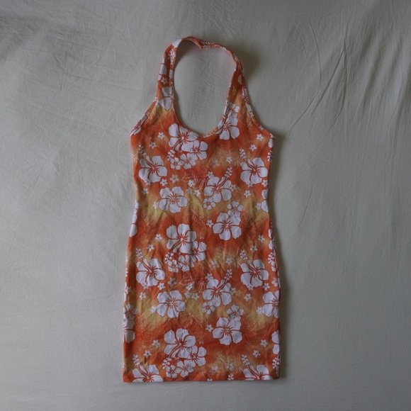 Floral Halter Mini Dress - Picture 1 of 2